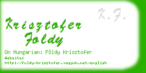 krisztofer foldy business card